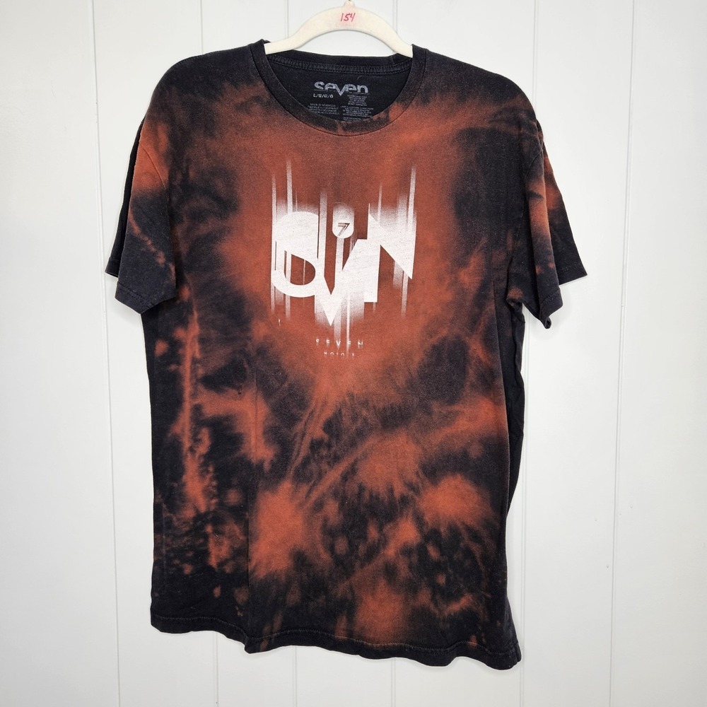 Seven Tee Shirt Size Large Black And Rust